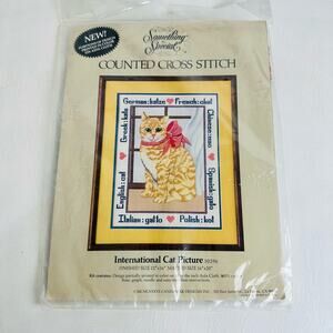 Something Special Counted Cross Stitch Kit International Cat Picture Crafts New